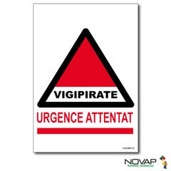 Panneau Vigipirate - Urgence Attentat - Rigide A4 - 4600260 0