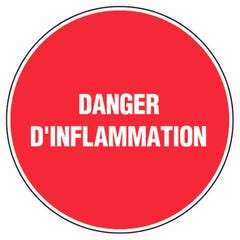 Panneau Danger d'inflammation - Rigide Ø80mm - 4021454 0