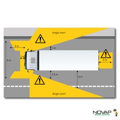 Panneau Angles morts pour bus - Adhésif - Haute visibilité - 250 x 170 mm - 4631097 1