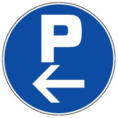 Panneau Parking (flèche gauche) - Rigide Ø450mm - 4080611 0