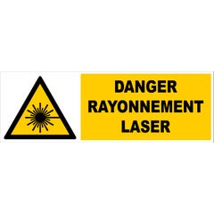 Panneau Danger rayonnement laser - Rigide 450x150mm - 4030746 0