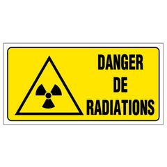 Panneau Danger de radiations - Rigide 960x480mm - 4000428 0
