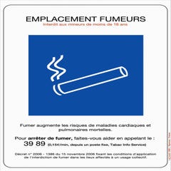 Panneau Emplacement fumeurs - Rigide 297x420mm - 4600055 0
