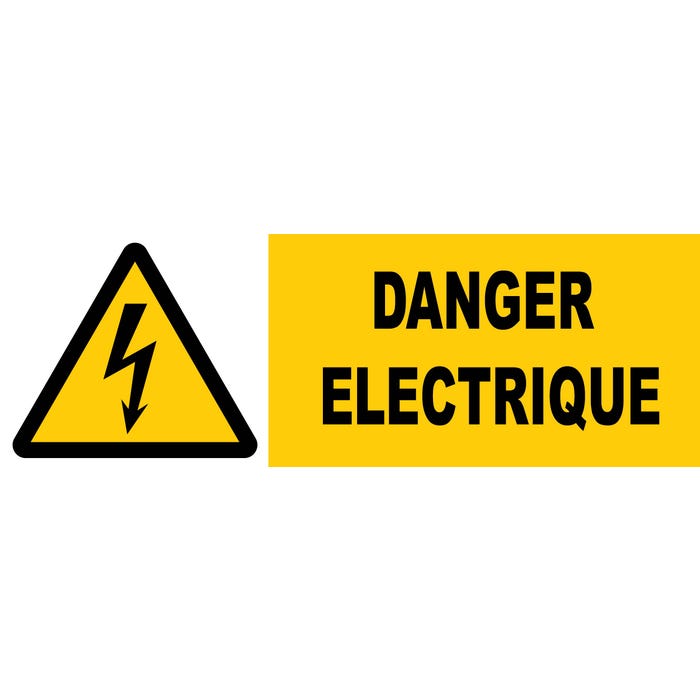 Panneau Danger éléctrique - Rigide 450x150mm - 4062914 0