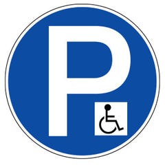 Panneau Parking réservé aux handicapés - Rigide Ø300mm - 4060842 0