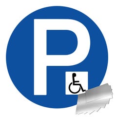 Panneau Parking réserve handicapé - Alu Ø180mm - 4011196 0