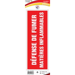 Panneau Défense de fumer matières inflammables - Vinyle adhésif 330x120mm - 4035888 0
