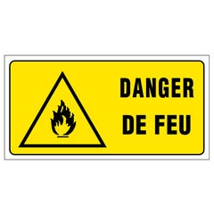Panneau Danger de feu - Rigide 960x480mm - 4000411 0