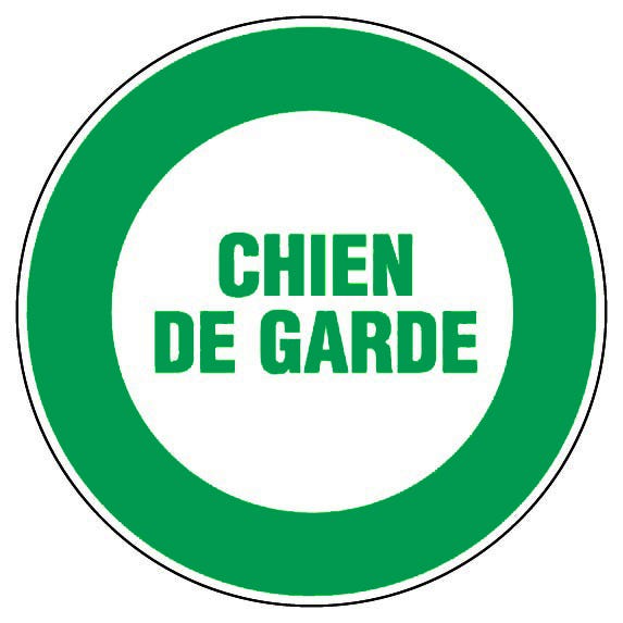 Panneau Chien de garde - Rigide Ø 180mm - 4041957 0