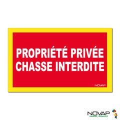 Panneau Propriété privée - Chasse interdite - haute visibilité - 330x200mm - 4091204 0