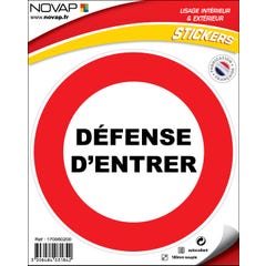 Panneau Défense d'entrer - Vinyle adhésif Ø180mm - 4031576 0