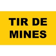 Panneau Tir de mines - Rigide 330x200mm - 4161143 0