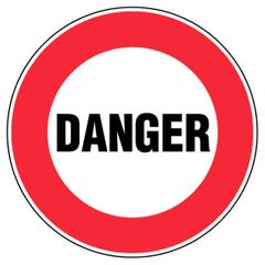 Panneau Danger (texte) - Rigide Ø80mm - 4020044 0