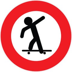 Panneau Symbole skateboard - Rigide Ø300mm - 4035192 0