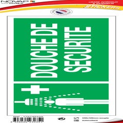 Panneau Douche de sécurité - Vinyle adhésif 330x120mm - 4230351 0