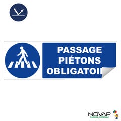 Adhésif Passage Piétons obligatoire - Rétroréfléchissant Classe 1 - 450x150mm - 4061580 0