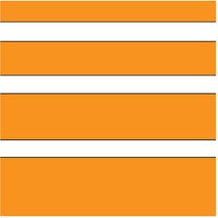 Lot 2 bandes 52mm x 1m - Lignes Progressives Orange - 4641041 0