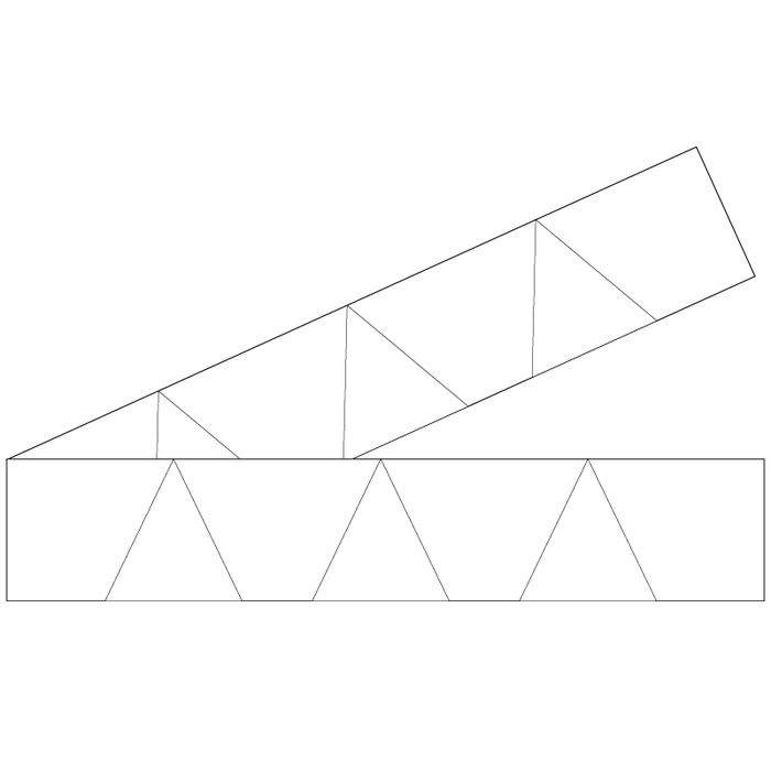 Lot 2 bandes 52mm x 1m - Triangles Blanc - 4640310 0