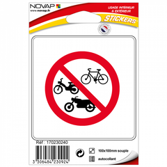 Stickers adhésif - Interdit aux 2 roues - 4230924 0