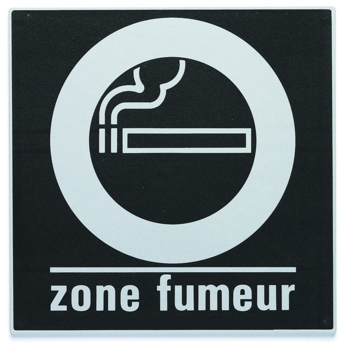 Plaque de porte Zone fumeur - Europe design 200x200mm - 4280189 0