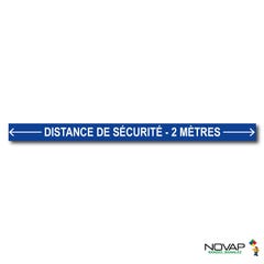 Bande Distance de sécurité - 2 mètres - Bleu - spécial sol - 1000x70 mm - 4008387 0