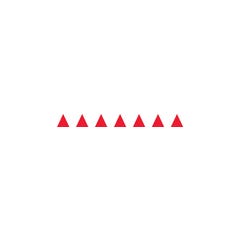 Lot 2 bandes 100mm x 1m - Triangles Rouge - 4640358 0