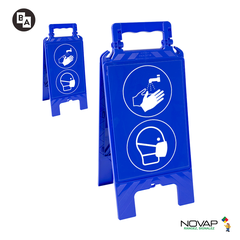 Chevalet modulable bleu - lavage des mains et port du masque obligatoire - 4280837 0