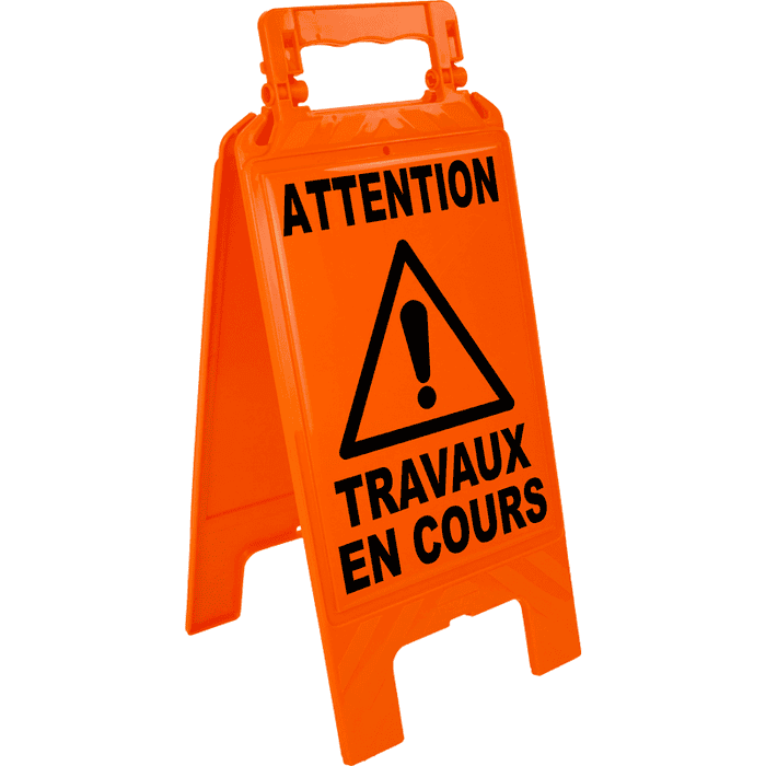 Chevalet Travaux en cours - Orange - 4292137 0