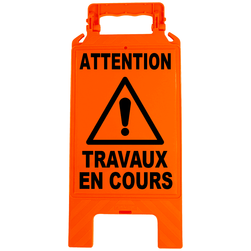 Chevalet Travaux en cours - Orange - 4292137 1