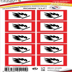 Pictogramme - Je flambe 40x40mm - 4251110 0