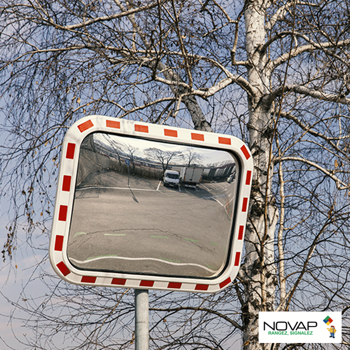 Miroir de sécurité pour voies privée - 600 x 400 mm - 6101512 2
