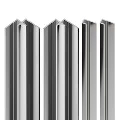 Schulte Pack de 2 profilés de finition + 2 Profilé d'angle pour panneaux muraux de douche, 210 cm, DécoDesign, Aspect chromé 0