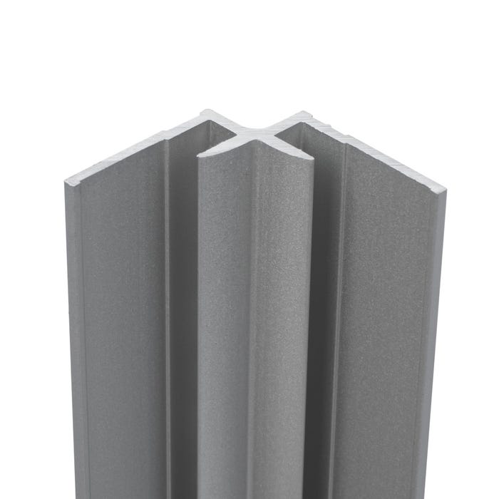 Schulte Pack de 2 profilés de finition + 2 Profilé d'angle pour panneaux muraux de douche, 255 cm, DécoDesign, Noir 2