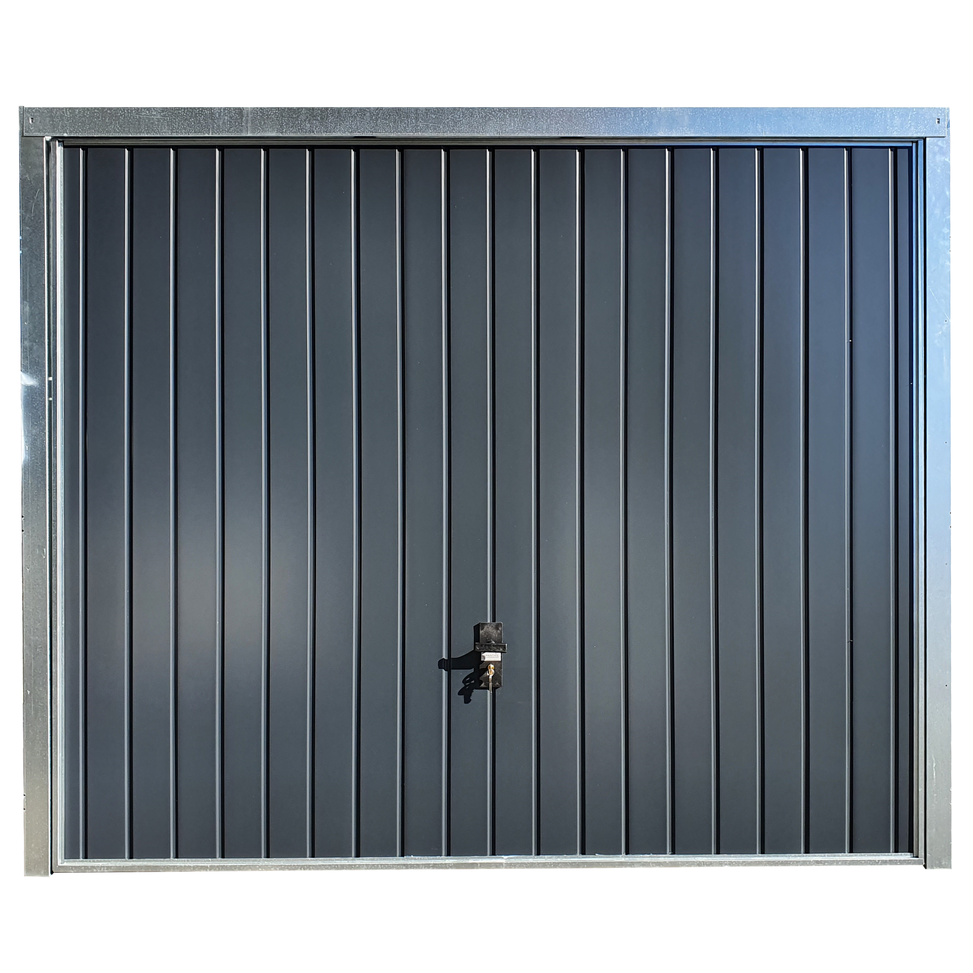 Porte de garage basculante grise l.250 x H.200 cm x Ep.20 mm 0