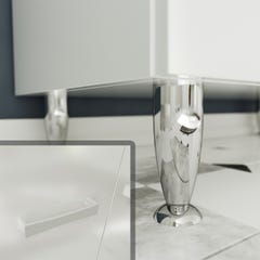 MADRID Meuble salle de bain sur pieds simple vasque Blanc largeur 60 cm 4