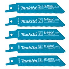 Lot de 5 Lames Bi-Métal MAKITA B-20404 flexibles pour tôles minces (0,7 à 3 mm) 0