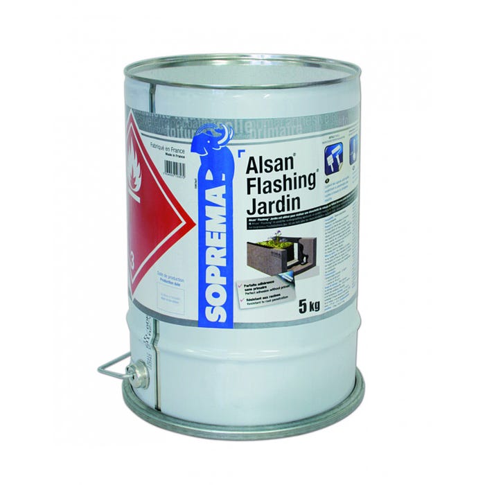 Résine d'étanchéité Monocomposante - ALSAN® FLASHING JARDIN - Seau de 5 kg 0