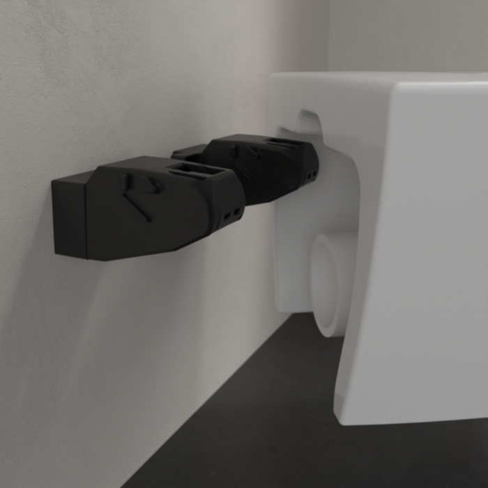 Pack WC sans bride VILLEROY ET BOCH Subway 2.0 avec abattant + bâti Viconnect PRO + plaque blanche 7