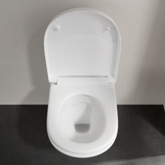 Pack WC sans bride VILLEROY ET BOCH O novo avec abattant + bâti-support sol et mur Viconnect PRO + plaque Chromé 6