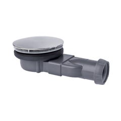 Bonde de douche avec dôme métal (SLIM +) - Bonde de douche ( SLIM +) - Hauteur: 40 mm - Longueur: 190 mm - Pour receveur diamètre: 90 mm - Dôme mét 0