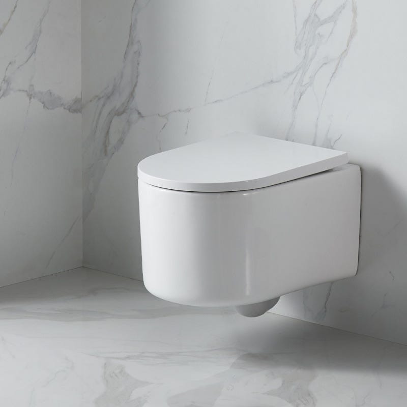 Grohe Pack WC Bâti autoportant + WC sans bride SAT + Abattant SoftClose + Plaque Chrome (ProjectDelano-1) 2