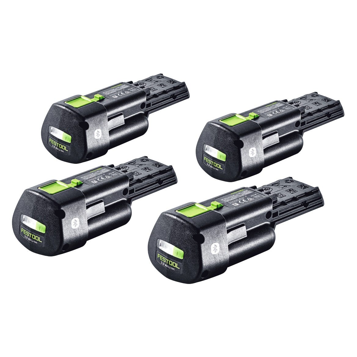 Festool Kit batterie 4x BP 18 Li 3,0 Ergo I Batterie 18 V 3,0 Ah / 3000 mAh Li-Ion ( 4x 577704 ) avec indicateur de charge 0