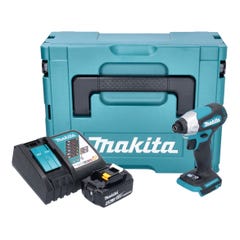 Makita DTD 157 RM1J Clé à choc sans fil 18 V 140 Nm 1/4'' Brushless + 1x batterie 4,0 Ah + chargeur + Makpac 0