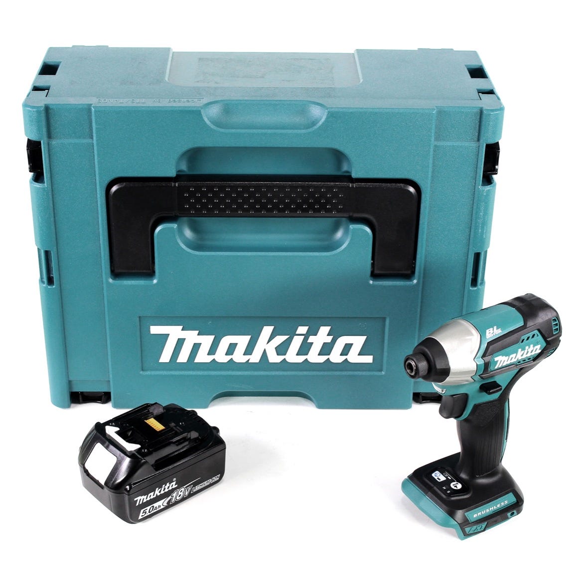 Makita DTD 155 RT1 Visseuse à percussion sans fil 18 V Brushless Li-Ion en Makpac + 1 x BL1850 5,0 Ah batterie - sans chargeur 0