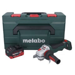 Metabo WPBA 18 LTX BL 15-125 Quick DS Meuleuse d'angle sans fil 18 V 125 mm Brushless + 1x batterie 5,5 Ah + metaBOX - sans 0