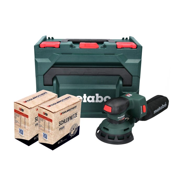 Metabo SXA 18 LTX 125 BL Ponceuse orbitale sans fil 18 V 125 mm (600146840) sans balais + 2x Set d'abrasifs filet Toolbrothers 0