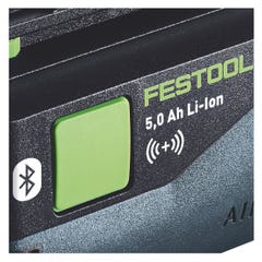 Festool Kit batterie 4x BP 18 Li 5,0 ASI Batterie 18 V 5,0 Ah / 5000 mAh Li-Ion ( 4x 577660 ) Bluetooth avec indicateur de 1