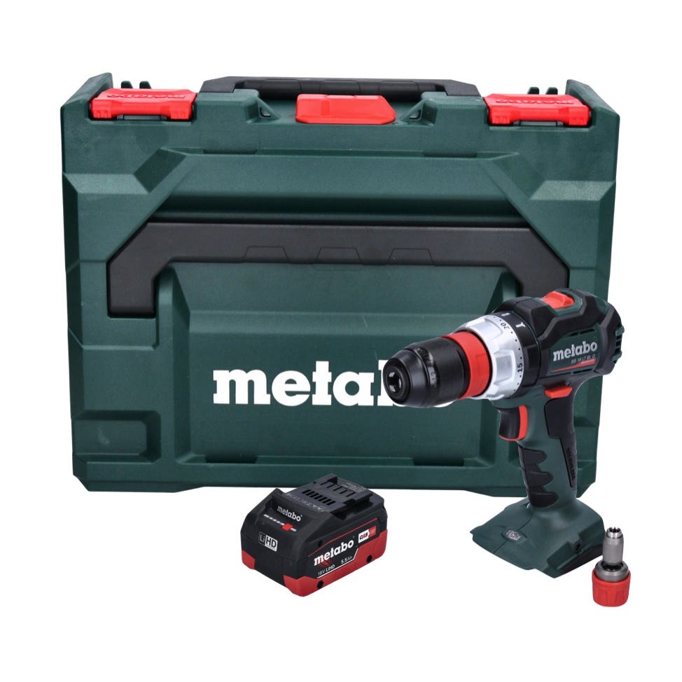 Metabo BS 18 LT BL Q Perceuse-visseuse sans fil 18 V 75 Nm Brushless + 1x batterie 5,5 Ah + metaBOX - sans chargeur 0