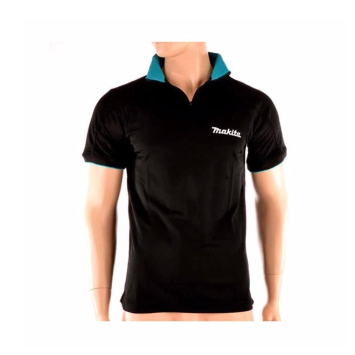Makita Polo Rugby Shirt T-shirt - Taille L - 100% Coton - Couleur noire ( 98P184 ) 0