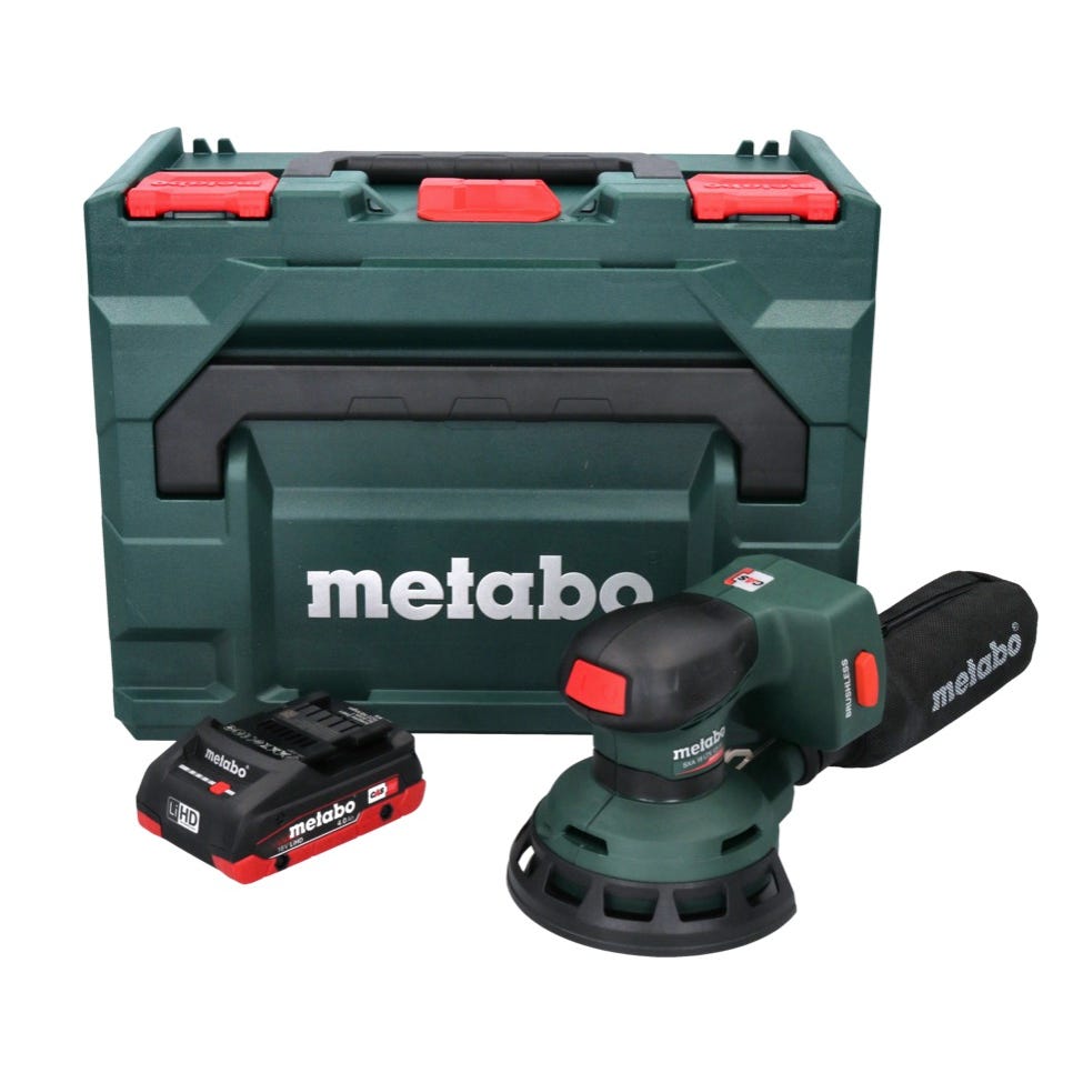 Metabo SXA 18 LTX 125 BL Ponceuse excentrique sans fil 18 V 125 mm Brushless + 1x batterie 4,0 Ah + metaBOX - sans chargeur 0